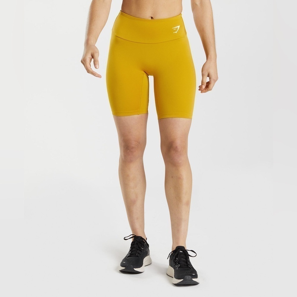 Gym Shark Training Cycling Shorts Yellow XS